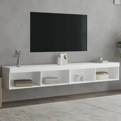 Produktbild von Maison Exclusive - TV-Schränke mit LED-Leuchten 2 Stk. Weiß 100x30x30 cm