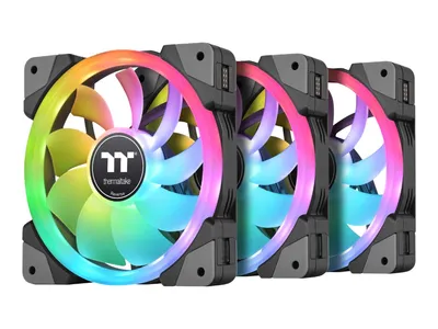 Obrázek produktu pro Thermaltake SWAFAN EX12 RGB - Premium Edition - Gehäuselüfter - 120 mm - Schwarz (Packung mit 3)