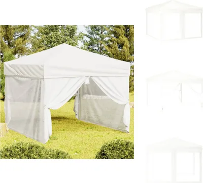 Obrázok produktu pre vidaXL Párty stan skladací s bočnými stenami biely 3x3 m - Pavilóny a párty stany