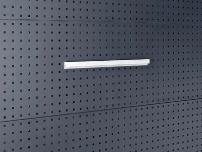 Produktbild von Präsentationsschiene B500xT10xH50 mm A4 hoch für Lochplatten für Lochplatten