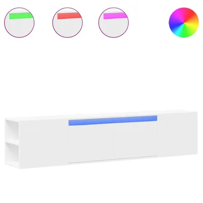 Produktbild von vidaXL TV-Wandschrank mit LED-Beleuchtung Weiß 180x31x39,5 cm