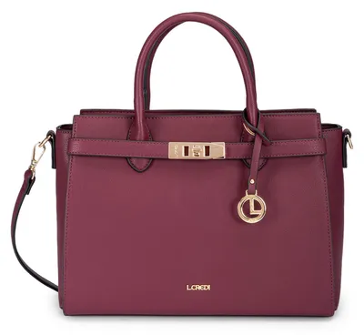 Produktbild von L.CREDI Handtasche Umhängetasche Konstanze Handle Bag Cherry Shade weinrot