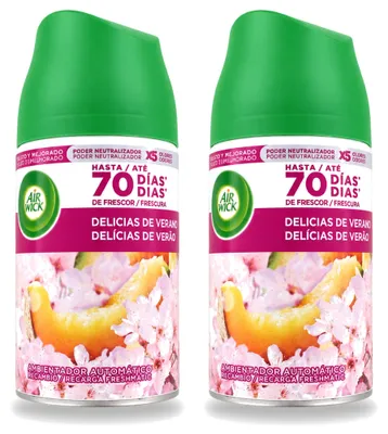 Productafbeelding van 2 x Air Wick Freshmatic navulling, geur: Zomerbries - 250 ml - Voordeelverpakking - 2 stuks