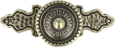 Produktbild von Möbelknopf Schrankknopf Knopf Möbelgriff Vintage antik Messing Optik Länge 86mm