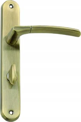 Produktbild von Türinnengriff, Langschild, rechts, Altmessing