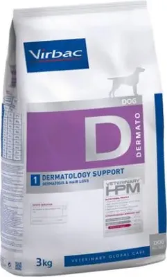 Produktbild von Virbac Hund Dermatologie Support 3kg Trockenfutter Veterinärmedizinisch für Hunde Hauterkrankungen Haarausfall Hautentzündungen