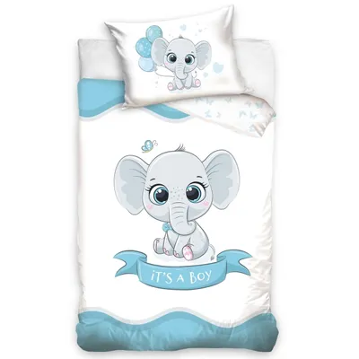 Produktbild von Olifant BABY Bettbezug Blau - 90 x 120 cm - Baumwolle