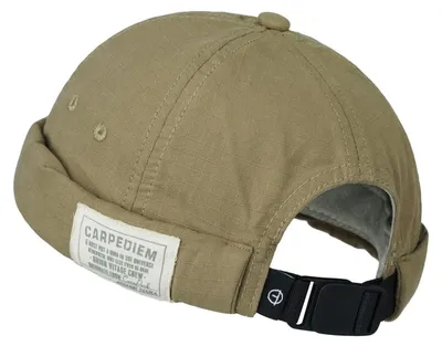 Produktbild von Docker Cap Seemannsmütze Hafenmütze Herren Sommer Rolled Cuff Khaki Einheitsgröße