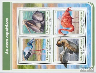 Produktbild von Briefmarken Sao Tome e Principe 2017 Mi 7053-7056 Kleinbogen (kompl. Ausgabe) postfrisch Wasservögel