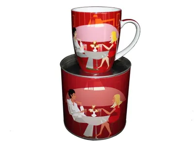 Produktbild von 062 Tasse, Motivtasse Paar mit Geschenkbox