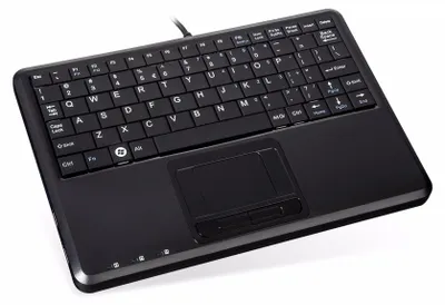 Obrázok produktu pre Perixx PERIBOARD-510 H PLUS IT PERIBOARD-510 H PLUS IT, Mini USB klávesnica, touchpad, hub, čierna
