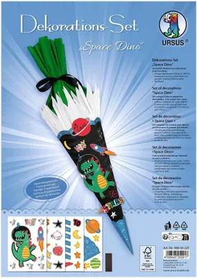 Produktbild von URSUS Deko Set Schultüte Easy Line "SPACE DINO"