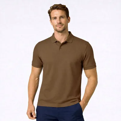 Produktbild von Herren Poloshirt toffee Gr. 4XL : 4XL : toffee : 65% Baumwolle 35% Polyester