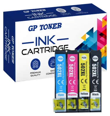 Produktbild von 4 Patronen für Epson 502 XL Expression Home XP-5100 XP-5105 XP-511 WF-2860DWF WF-2865DWF