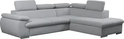 Produktbild von Ecksofa mit Schlaffunktion & Bettkasten- Ecke Rechts - Hellgrau - FABIEN