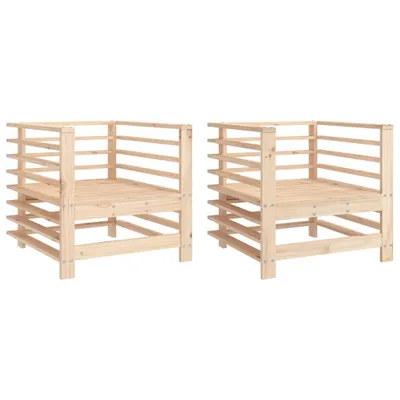 Produktbild von Gartenstühle 2 Stk. Massivholz Kiefer
