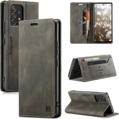 Produktbild von Galaxy A53 5G Brieftasche Hülle, Retro Kunstledertasche Stand Schutzhülle für Samsung Galaxy A53 5G Kupfer
