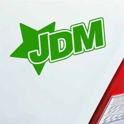 Produktbild von Auto Aufkleber JDM Stern Tuning Star 12x7 cm Hellgrün Sticker Heckscheibenaufkleber