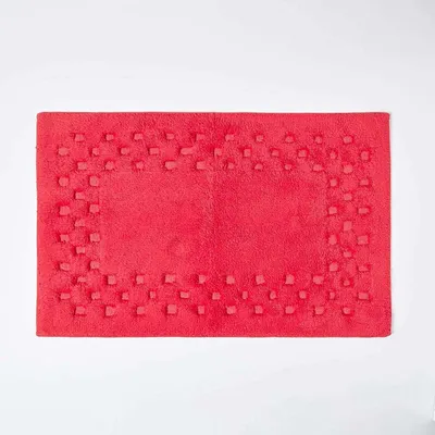Produktbild von HOMESCAPES Badematte Karo Rot 45 x 75 cm