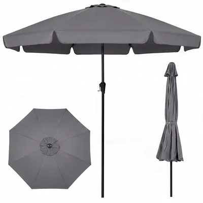 Immagine prodotto di Ombrellone COSTWAY da 300 cm, ombrellone da giardino con balza, manovella e 8 stecche in fibra di vetro, ombrellone da balcone inclinabile di 30° su entrambi i lati, ombrellone da terrazza, ombrellone da mercato