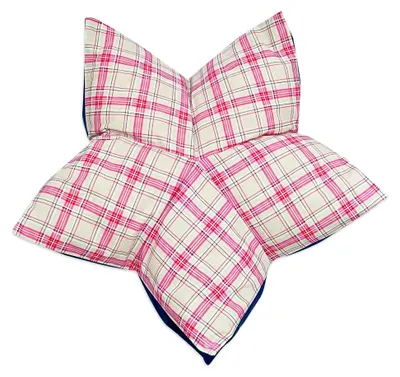 Produktbild von Sternenkissen Karo, Beige/Blau - 85 cm - Liegekissen für Hunde und Katzen
