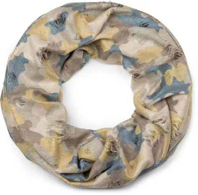 Produktbild von styleBREAKER Loop Schal mit Camouflage Muster im Destroyed Vintage used Look, Schlauchschal, Tuch, Uni 01016134