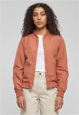 Image de Veste bomber pour femme Urban Classics Ladies Light Bomber Jacket terracotta - 4XL