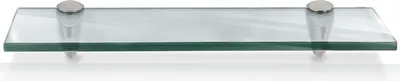 Image de Yakimz étagère en verre étagères murales avec support étagère en verre étagère de salle de bain étagère en verre étagère de salle de bain disque en verre support étagères en verre transparent étagère murale 50cmx0.8cm x10 cm