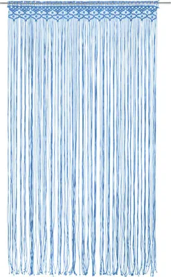 Obrázok produktu pre vidaXL Macramé Curtain Blue 140x240 cm bavlna