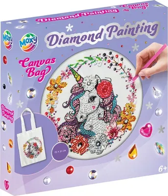 Immagine prodotto di GRAFIX Diamante pittura Tela borsa Unicorno 25x31 cm