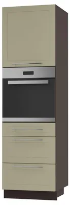 Produktbild von Backofenschrank Kvantum Q-D14/RU/3M Teilauszug 60cm Korpus- & Frontfarbe wählbar,vanille matt,lava
