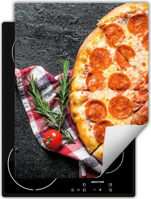 Produktbild von DarHaus Herdabdeckplatte Einteilig Küche Abdeckplatte für Glaskeramikfeld Abdeckung Induktionskochfeld Aufrollbare Matte 40x52 cm, Pizza