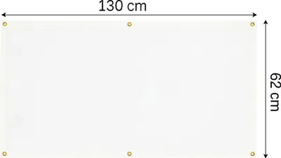 Produktbild von EDUPLAY 230-030 Banner mit 6 Ösen zum Selbstgestalten, 100% Baumwolle, 130x62 cm, weiß