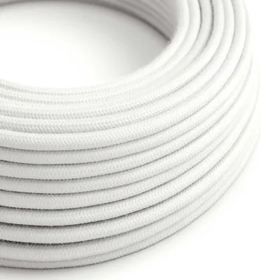 Immagine prodotto di Creative-Cables, Cavo silicone Ultrasoft, 2x0,75 mm², 50 m, Cotone Bianco RC01, Rotondo, Italy