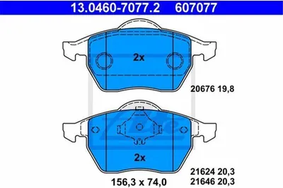 Zdjęcie produktu dla Klocki Hamulcowe Audi Przód A4 1,6-2,8 Quattro 94-01