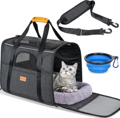 Produktbild von Morpilot Katzentransportbox Transportbox 44x31x34cm Dunkelgrau Einfarbig