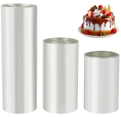 Acetatfolie 3 Rollen, transparent, 8/10/15 cm x 10 m