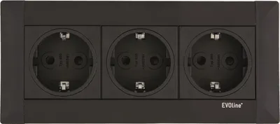 Obrázek produktu pro Vestavná zásuvka Evoline Frame Dock, 3cestná kuchyňská zásuvka, černá