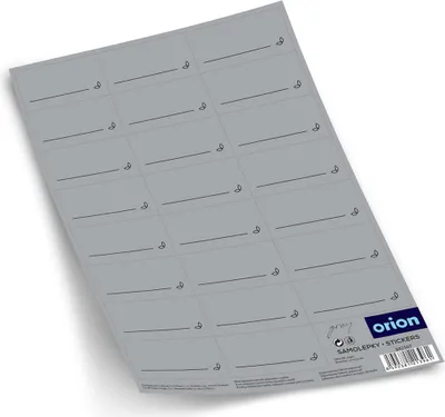 Produktbild von Orion Selbstklebende Etiketten Aufkleber Gewürzetiketten selbsklebend GREY 23 Stk.
