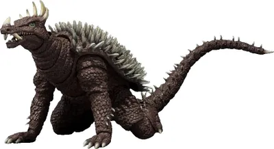 A toy action figure of the monster Anguirus from Godzilla.