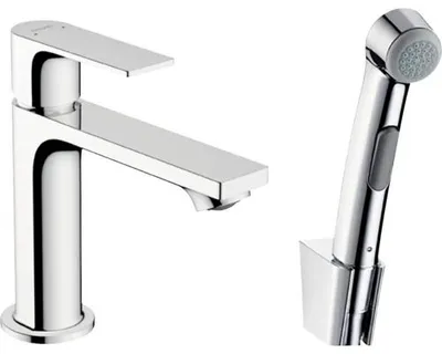 Obrázok produktu pre Hansgrohe Rebris E Umývadlová batéria s bidetovou ručnou sprchou a hadicou Chróm
