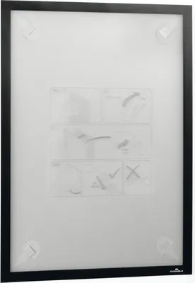 Produktbild von Informationsrahmen Duraframe Wallpaper A3 schwarz Packung mit 6 Stück