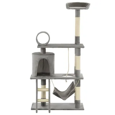 Image de vidaXL Arbre à chats avec griffoirs en sisal 140 cm Gris