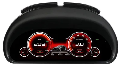 Obrázok produktu pre Digitálny prístrojový panel, 12,3-palcový displej, kompatibilný s BMW X5 E53 / radom 5 E39 (1999 – 2006), viacero možností používateľského rozhrania, prístrojový panel