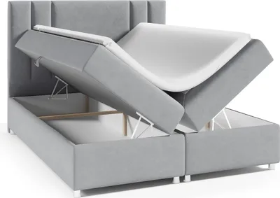 Produktbild von Best for Home Boxspringbett mit Bettkasten Trinity K-8 Bonellfederkern inkl. Topper, mit Lieferung, Aufbau & Entsorgung 200x200-Schwarz
