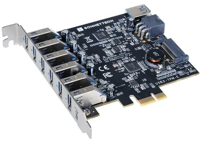 Obrázok produktu pre Sonnet USB3-7PM-E, Pcie, USB 3.2 Gen 1 (3.1 Gen 1), Plná výška, 0 - 35 °C, Windows 10, Windows 11, Mac OS 12.4, Mac OS X 10.12 Sierra, Mac OS X 10.13 High Sierra, Mac OS X 10.14 Mojave, Mac OS X...
