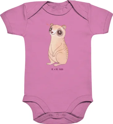 Produktbild von Mr. & Mrs. Panda Strampler Baby Plumplori Glücklich 3. - 6. Monat - Bubble Gum Pink - Geschenk, Babybody, Kurzarmbody, Lustige Sprüche, Glück, babykleidung body, Niedlich
