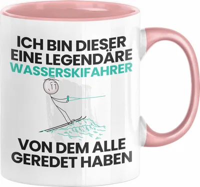 Produktbild von Wasserskifahrer Geschenk Tasse Lustige Geschenkidee Geburtstag für Wasserskifahrer Ich Bin Dieser Legendäre Wasserskifahrer Von Dem Alle Geredet Haben Kaffee-Becher (Rosa)