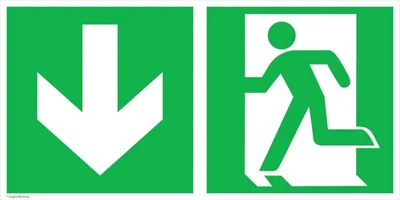 Produktbild von Rettungsz. 300x150mm Alu, Notausgang