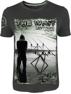 Obrázok produktu pre HOTSPOT DESIGN THE WAIT CARPFISHING, M, šedo-zelená, tričko, 010001202